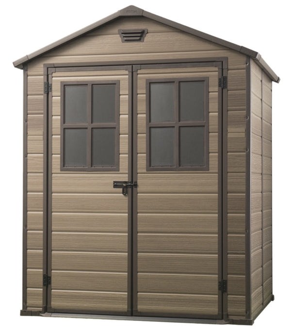 Casetta da Giardino Porta Attrezzi 185x226x152 cm in Resina Keter Scala 6x5 Noce online