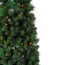 Albero di Natale Artificiale Pieghevole con Luci LED Verde Varie Misure