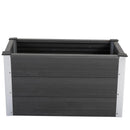 Fioriera Vaso per Piante e Colture in Legno e Plastica Grigio 100x50x50 cm 