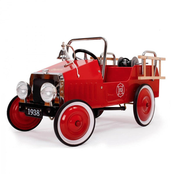 online Auto a Pedali Camion Dei Pompieri Vintage per Bambini Baghera Fire Truck