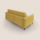 Divano Letto 3 Posti 195x95x96 cm in Tessuto Giallo
