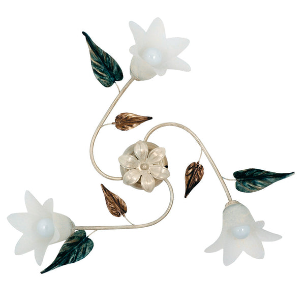 Plafoniera 3xE14 Montatura Anticata Vetro Paglierino E-Energy Giorgia acquista