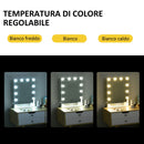 Specchio da Tavolo con LED 41,5x13,5x51 cm per Trucco Make up 