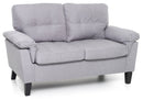 Divano 2 Posti 145x78x95 cm in Tessuto Grigio