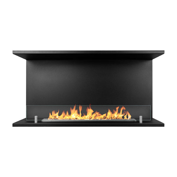 prezzo Camino a Bioetanolo da Incasso ad angolo 90x24,5x45 cm Trevi 90 Nero