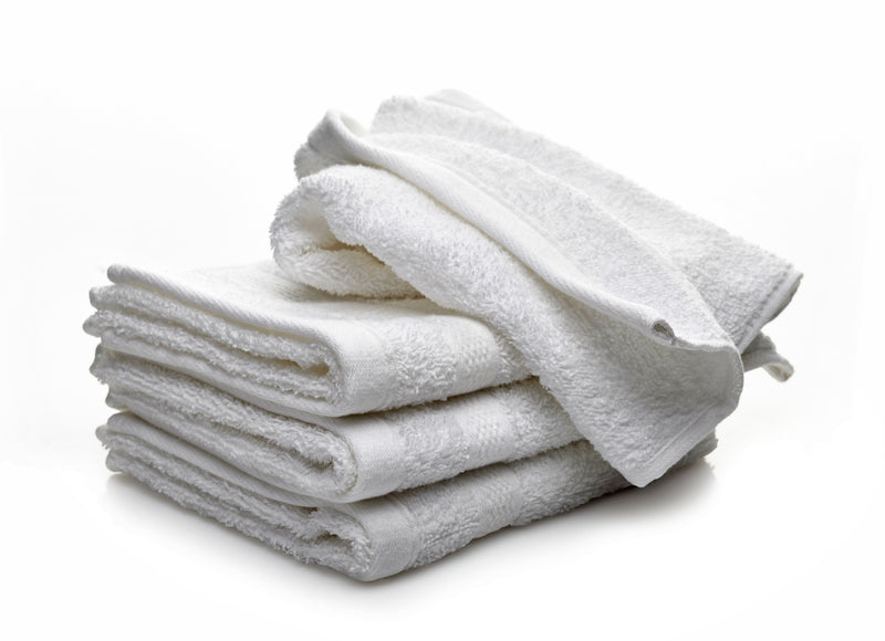 Set Spugna Asciugamani Ospite + Salvietta Bianco