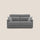 Divano Letto 3 Posti 196x102x97 cm in Tessuto Grigio