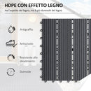 Pavimentazione da Esterno Incastrabile Piastrelle da Giardino 11 Mattonelle 30x30x2.2 cm Grigio 