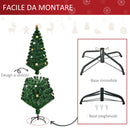 Albero di Natale Artificiale 180 cm 27 LED a Forma di Stella Abete 