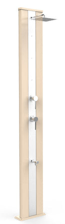 Doccia da Giardino Miscelatore Nebulizzatore e Lavapiedi Arkema Dada S Fascia Inox Sabbia