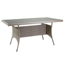 Tavolo da Giardino in Polyrattan Rettangolare 160x90x75cm Providence Crema
