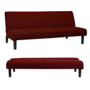 Divano Letto Prontoletto Click Clack Rivestimento in Tessuto Rosso Oliver