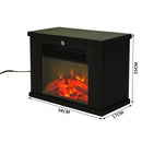 Camino Elettrico da Terra Effetto Fiamma 600W/1200W Nero 