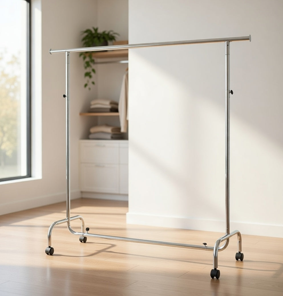 Stender abbigliamento regolabile con ruote 150/212cm | Manichini Moda Stender abbigliamento regolabile con ruote 150/212cm | Manichini Moda