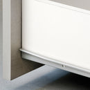 Kit Guide a Rotella per Cassetti Chiusura 450 mm a Estrazione Parziale Grigio 5 Pezzi Emuca