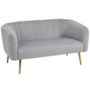 Divano 2 Posti in Tessuto 143x74x71,5 cm  Grigio