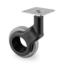 Kit 4 Ruote per Mobili Ø50 mm in Plastica e Acciaio Emuca Grigio