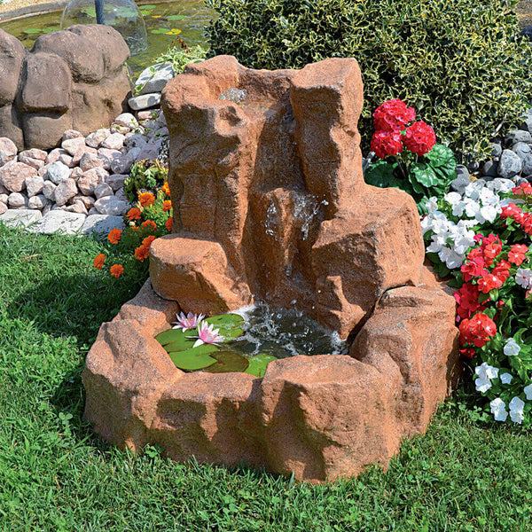 Cascata Artificiale Roccia da Giardino 87x75x85 cm in Vetroresina con Pompa prezzo