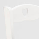 Seggiolone Sgabello per Bambini 36x36x85 cm in Legno Bianco