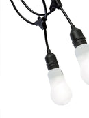 Cavo per Esterno con 5 Portalampade E27 5m in Termoplastico Sovil Nero