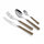 Servizio Set di Posate 24 pezzi in Acciaio Inox Eme Candy Nocciola 408