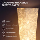 Lampada da Terra Moderna 25x25x129 cm con Interruttore a Pedale in Acciaio e Tessuto Bianco e Argento      