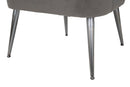 Poltrona Shell Grigia 65x69x84 cm in Legno Spugna Poliestere e Acciaio Grigio