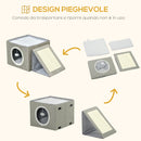 Cuccia per Gatti Pieghevole 73x42x34 cm in MDF e Sisal Grigio e Bianco