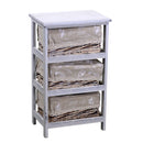 Cassettiera 3 Cassetti in Legno 40x28x66cm Federica