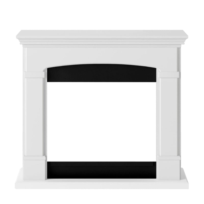 Camino Elettrico da Pavimento 107,2x95,2x24,5 cm Effetto Fiamma 1500W Sined Siena Bianco