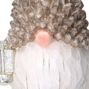 Gnomo resina grigio con led cm 21,5x16,5xh47