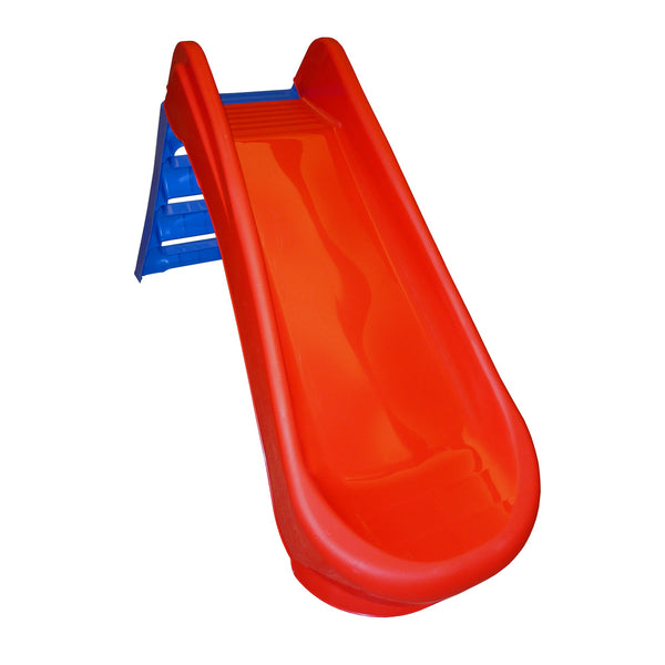 Scivolo per Bambini 130x47x72 cm Pieghevole in Plastica Rosso e Blu acquista