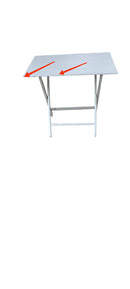 Tavolo da Giardino Pieghevole 80x60x80 cm in Legno Bianco Seconda Scelta