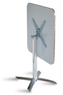 Tavolo Quadrato Pieghevole da Giardino in Alluminio e Acciaio 70x70 cm Vorghini