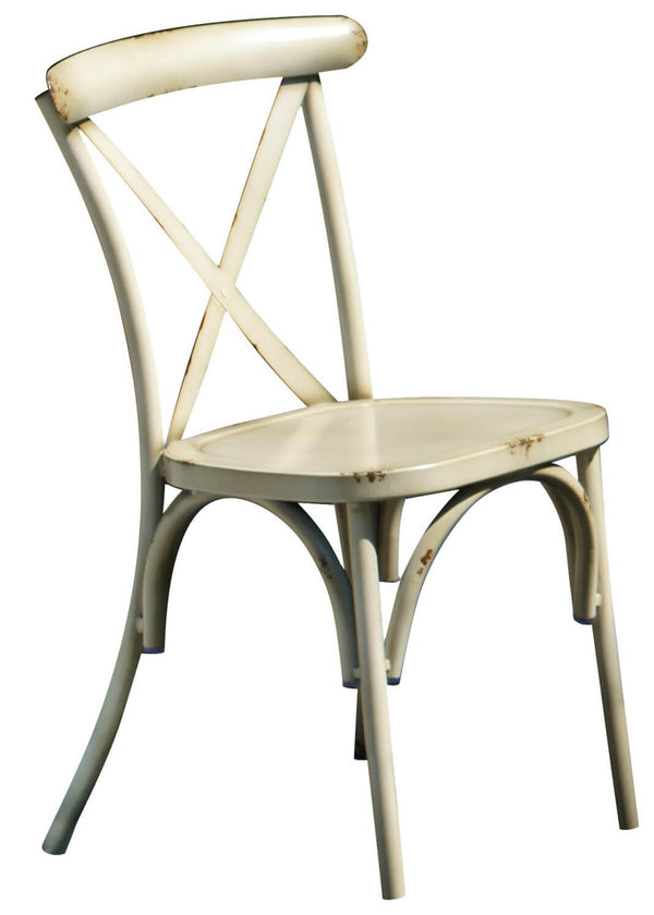 acquista Sedia da Giardino in Lamiera Vorghini Dafne Avorio Anticato