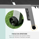 Lettino Prendisole da Giardino in Textilene 169x65x102 cm  UV-A Grigio