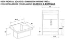 Mobile Lavatoio 60x50x85cm 2 Ante Asse in Legno Montegrappa Edilla Bianco con Cesto
