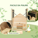 Casetta per Anatre da Esterno 78x90x92 cm con Rampa Fondo Rimovibile e Fori di Ventilazione in Legno      