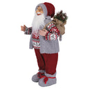 Pupazzo Babbo Natale H46 cm in Stoffa Rosso