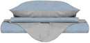 Copripiumino con Sacco e Federe Doubleface Azzurro\/Grigio Chiaro Varie Misure