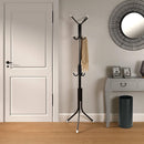 Appendiabiti da Terra H171 cm 11 Ganci in Metallo Nero