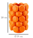 Vaso Orange Ø19x28 cm in Resina Arancione      