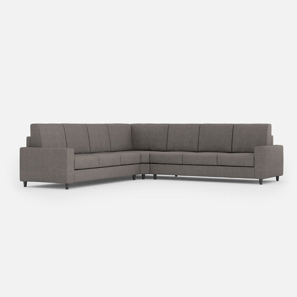 acquista Divano Angolare 7 Posti 286x286x85 cm Sakar in Tessuto Grigio