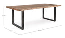Tavolo da Pranzo 220x100x77 cm in Acciaio e Legno