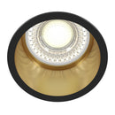 Faretto da incasso Downlight in Alluminio Reif Nero con Oro
