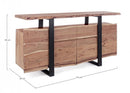 Credenza 4 Ante 2 Cassetti 175x45x90h cm Artur 
