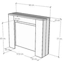 Consolle Allungabile 90x25/211 cm Pannelli in Nobilitato Kiba Bianco Frassino