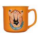 Set 2 Tazze Ø9,2x8,7 cm in Bone China VdE Tivoli 1996 Le cirque orange