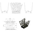 Camino a Bioetanolo da Tavolo 37x20 cm Flig Denver Mini Nero