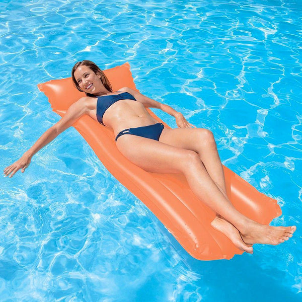 acquista Materassino Gonfiabile da Mare Spiaggia 183x76 cm Neon Arancio 59717Np/Ep Intex